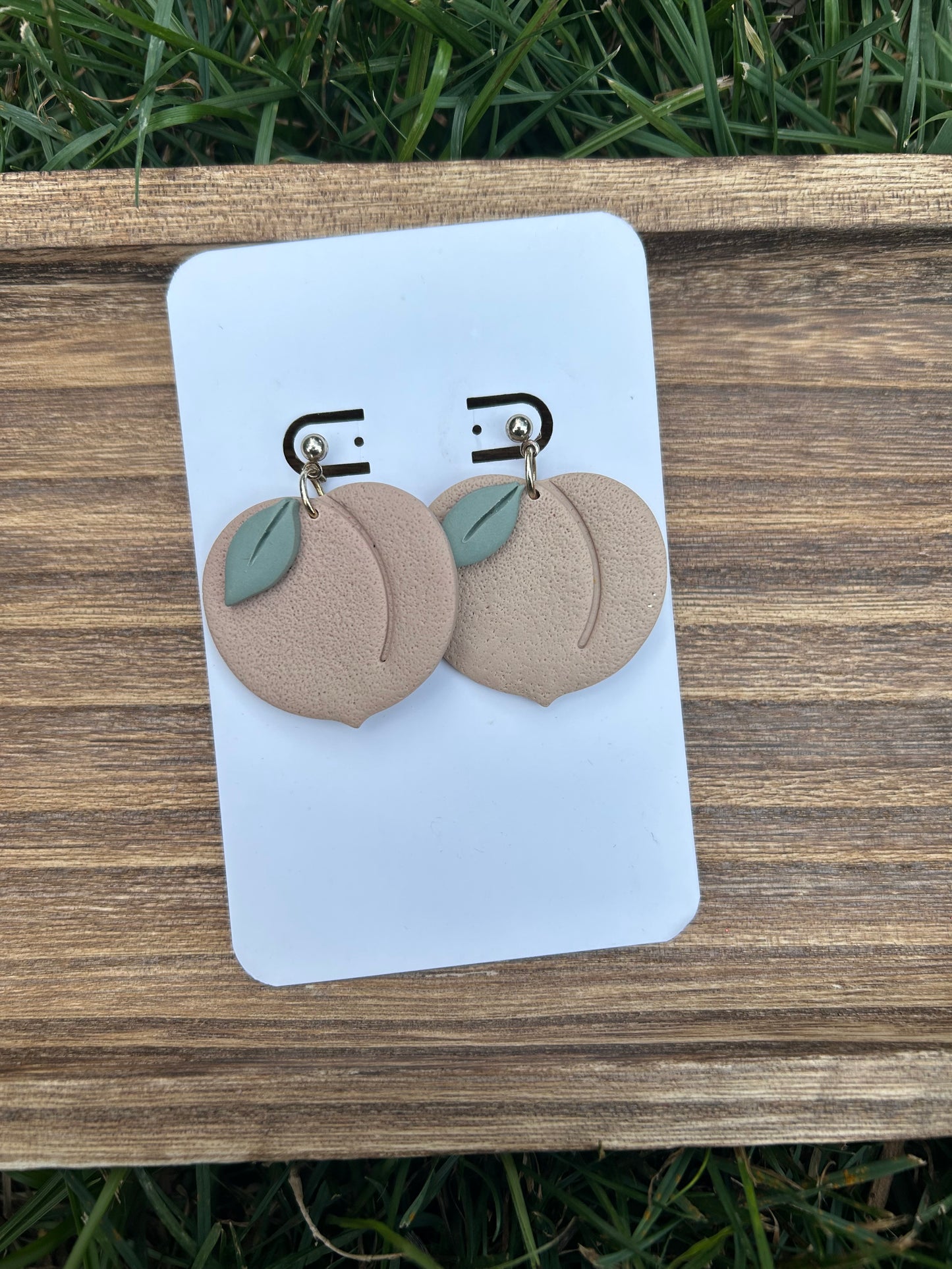 Peach Clay Earrings