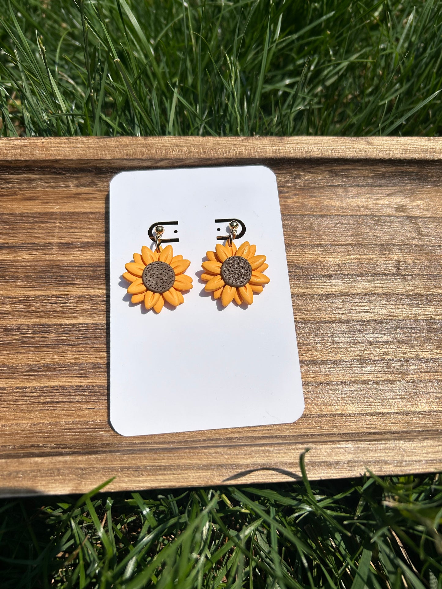 Sunflower Polymer Clay Earrings