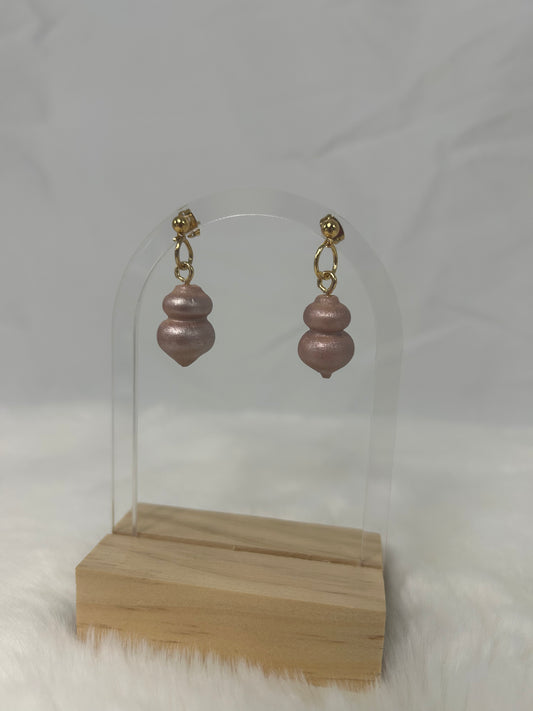 Pink Retro Ornament Earrings