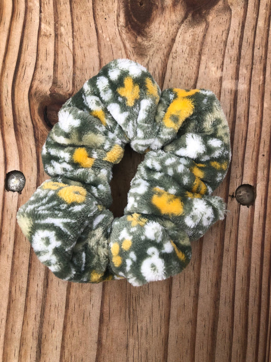 Green Floral Giant Scrunchie